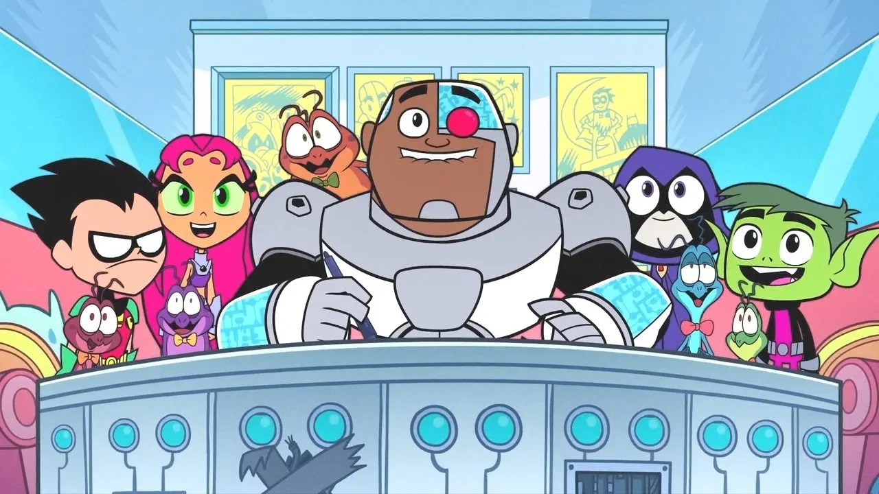 Cena de Os Jovens Titãs Assistem A Space Jam (2021)
