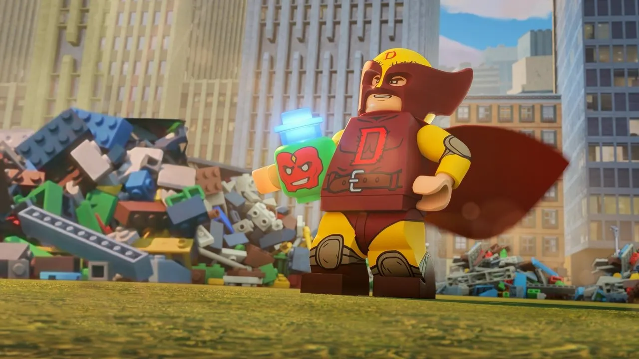 Cena de LEGO Marvel Vingadores: Missão Demolição (2024)