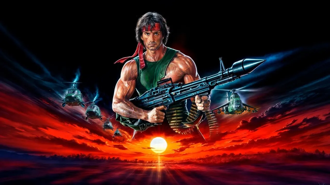 Cena de Rambo II - A Missão (1985)