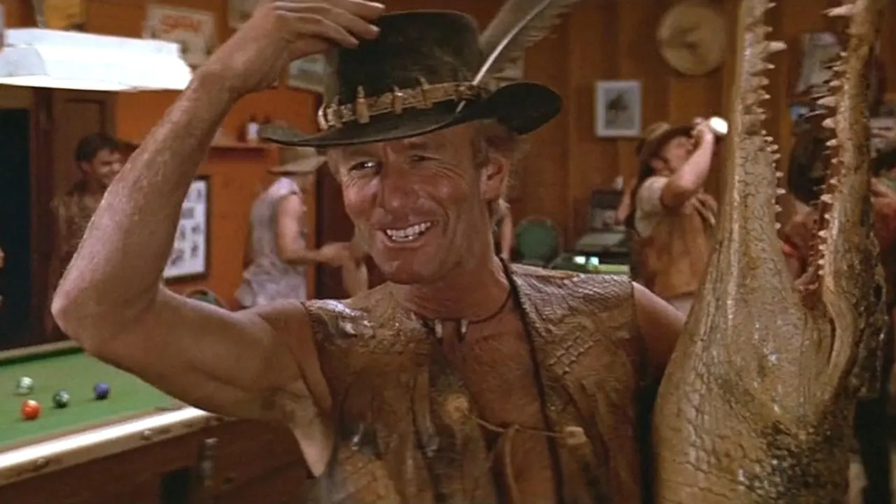 Cena de Crocodilo Dundee (1986)