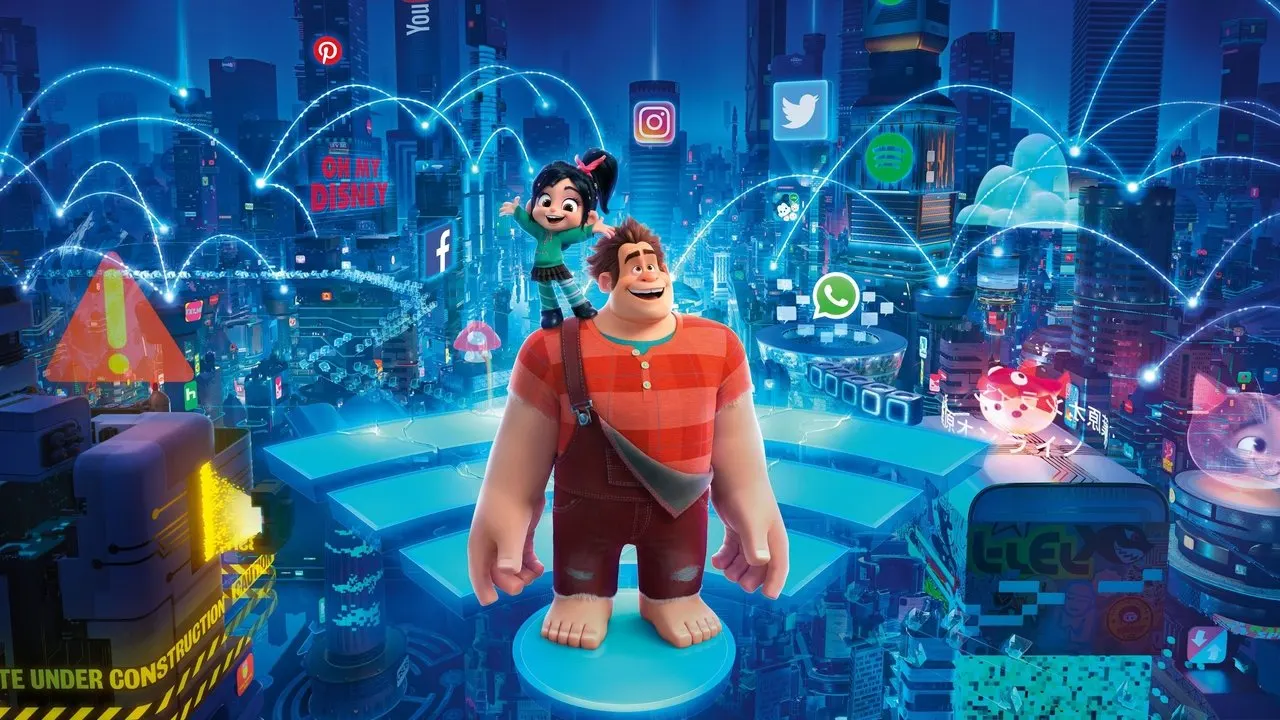 Cena de WiFi Ralph Quebrando a Internet (2018)